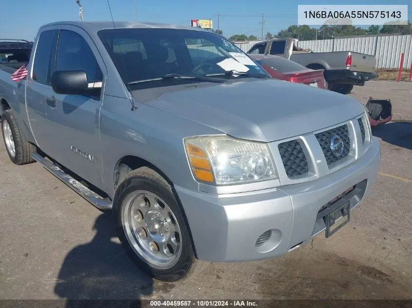 2005 Nissan Titan Xe VIN: 1N6BA06A55N575143 Lot: 40459587