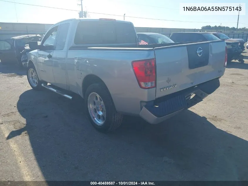 2005 Nissan Titan Xe VIN: 1N6BA06A55N575143 Lot: 40459587