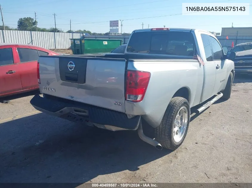 2005 Nissan Titan Xe VIN: 1N6BA06A55N575143 Lot: 40459587