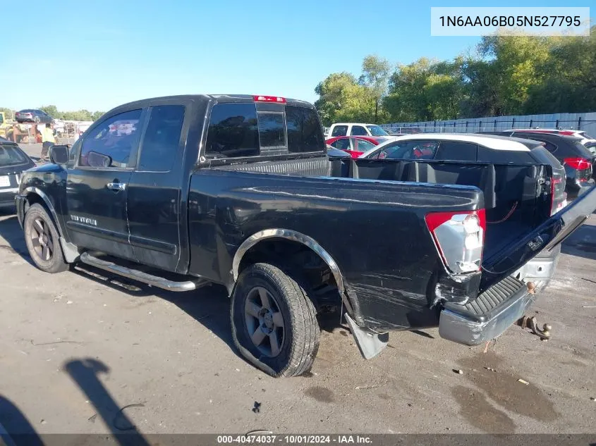 2005 Nissan Titan Xe/Se/Le VIN: 1N6AA06B05N527795 Lot: 40474037