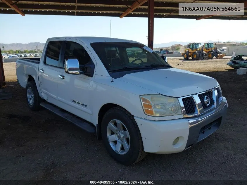 2005 Nissan Titan Le VIN: 1N6AA07A05N564660 Lot: 40495955