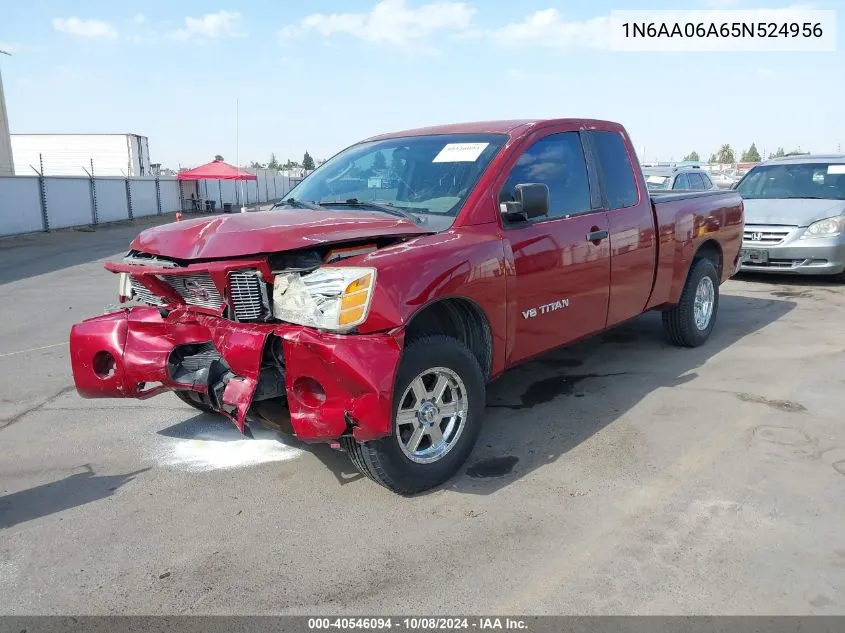 2005 Nissan Titan Xe VIN: 1N6AA06A65N524956 Lot: 40546094