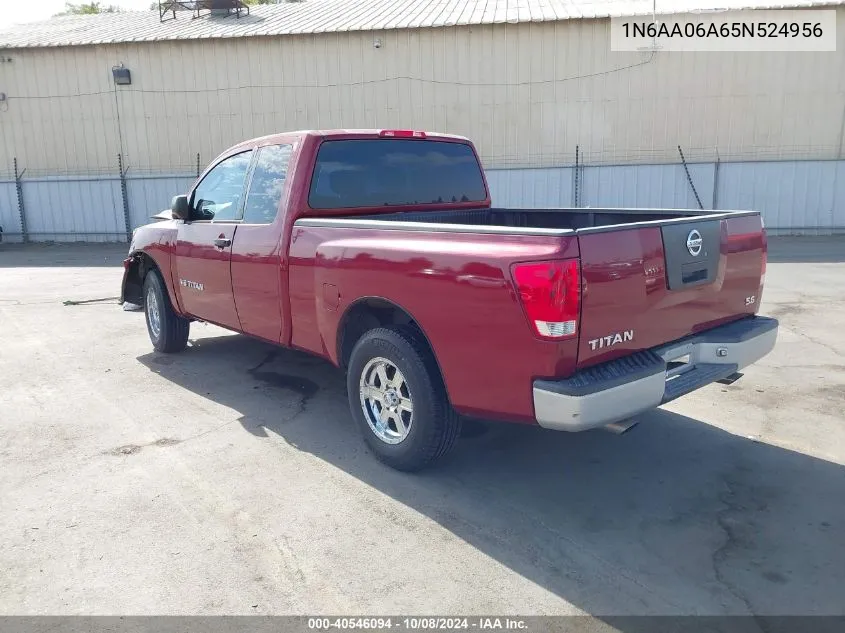 2005 Nissan Titan Xe VIN: 1N6AA06A65N524956 Lot: 40546094