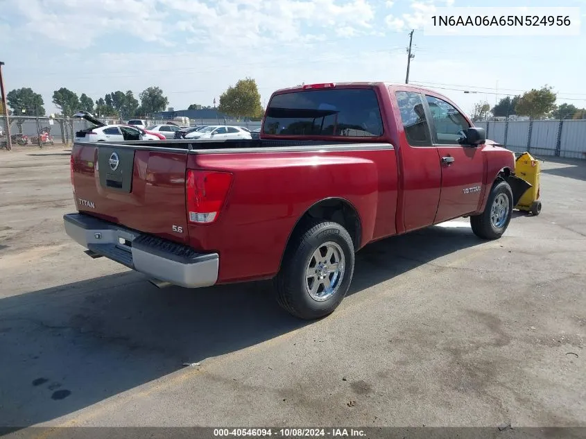 2005 Nissan Titan Xe VIN: 1N6AA06A65N524956 Lot: 40546094