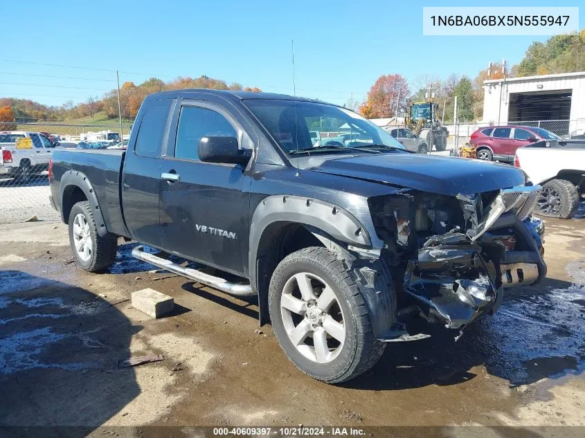 2005 Nissan Titan Xe VIN: 1N6BA06BX5N555947 Lot: 40609397