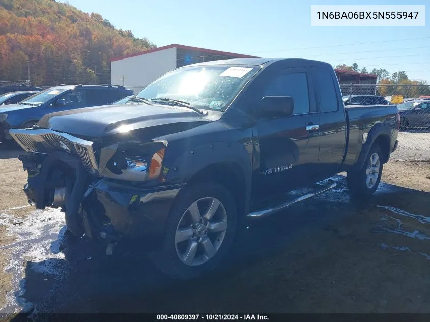 2005 Nissan Titan Xe VIN: 1N6BA06BX5N555947 Lot: 40609397