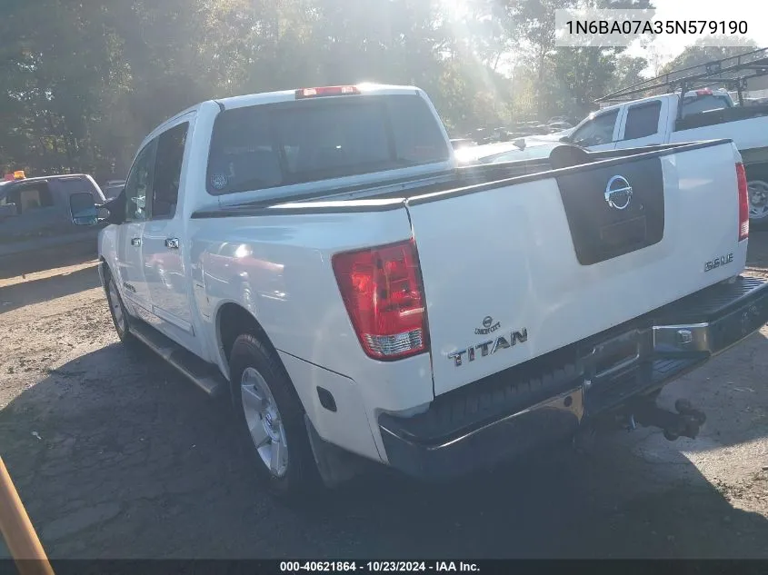 2005 Nissan Titan Le VIN: 1N6BA07A35N579190 Lot: 40621864