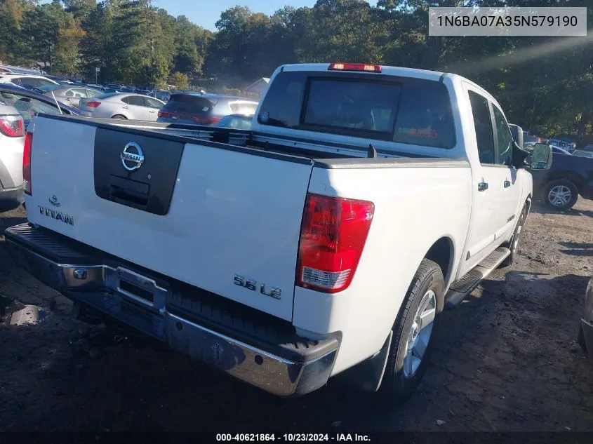 2005 Nissan Titan Le VIN: 1N6BA07A35N579190 Lot: 40621864