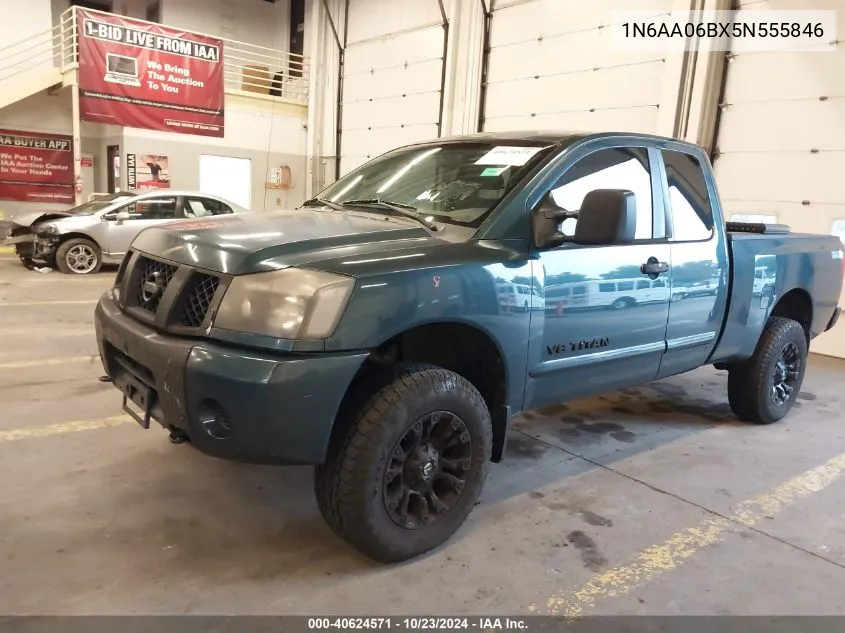 2005 Nissan Titan Se VIN: 1N6AA06BX5N555846 Lot: 40624571