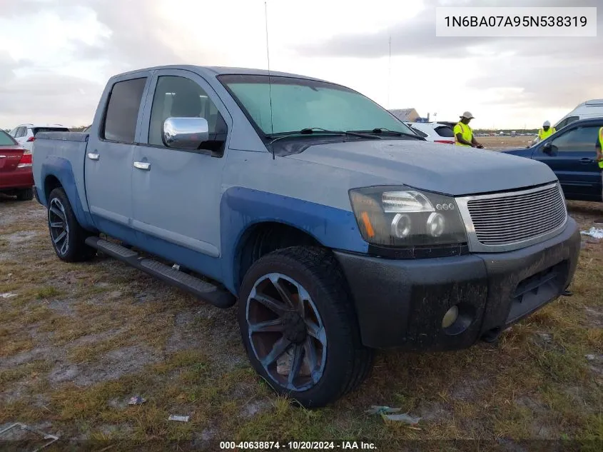 2005 Nissan Titan Xe/Se/Le VIN: 1N6BA07A95N538319 Lot: 40638874