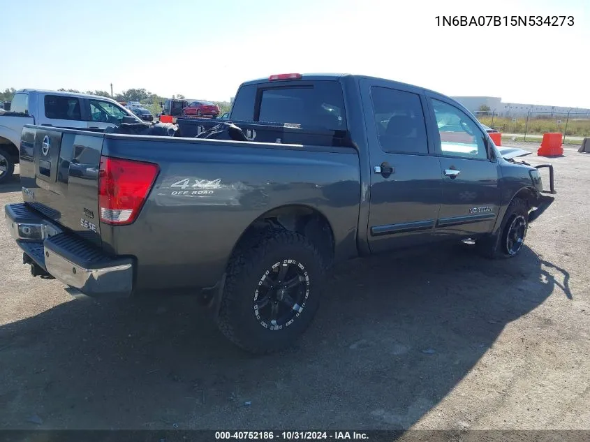 2005 Nissan Titan Se VIN: 1N6BA07B15N534273 Lot: 40752186