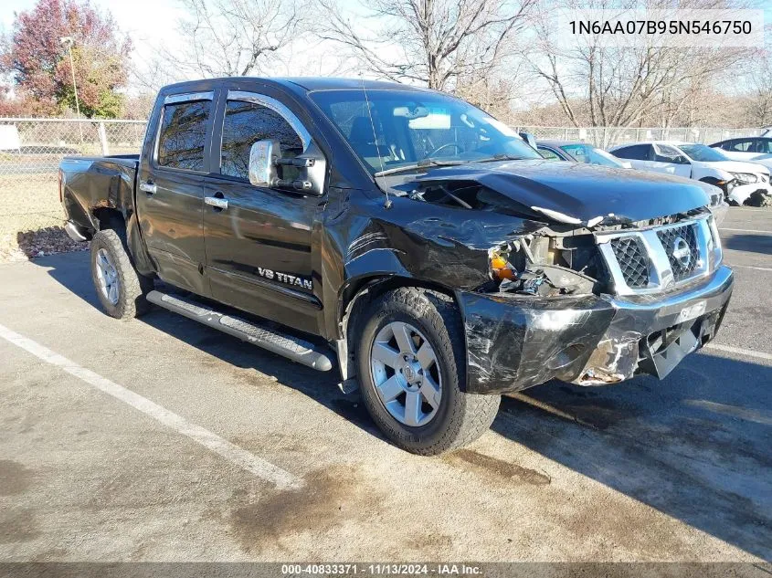 2005 Nissan Titan Le VIN: 1N6AA07B95N546750 Lot: 40833371