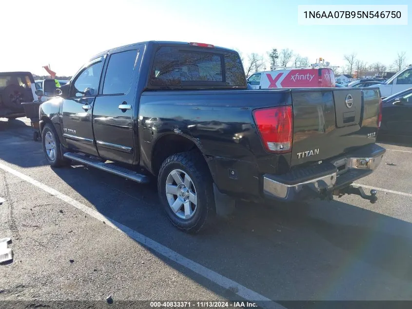 2005 Nissan Titan Le VIN: 1N6AA07B95N546750 Lot: 40833371