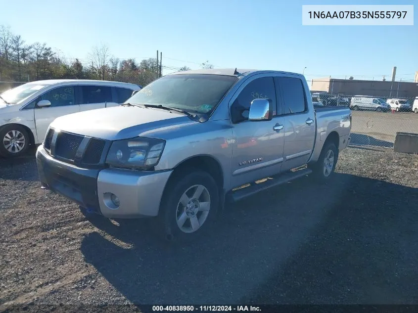 2005 Nissan Titan Se VIN: 1N6AA07B35N555797 Lot: 40838950