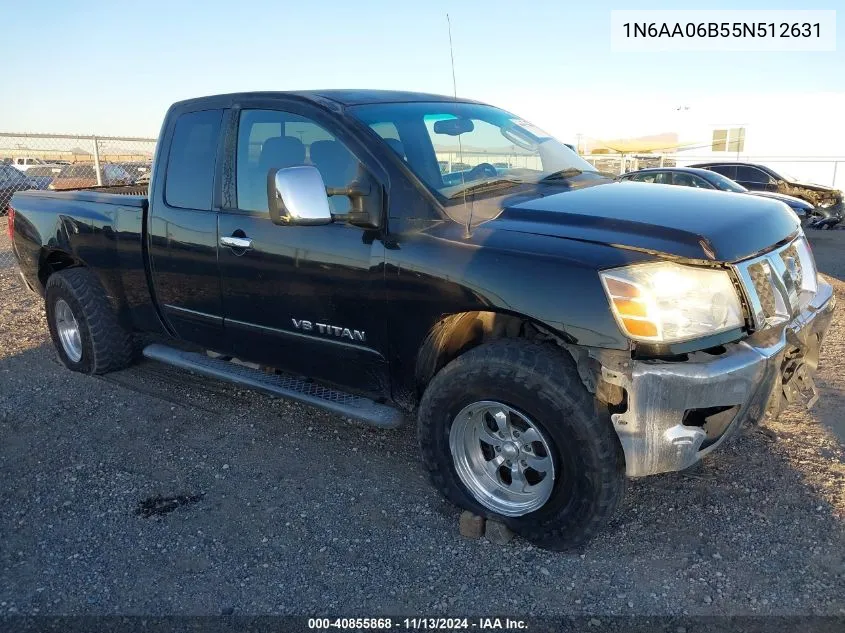 2005 Nissan Titan Se VIN: 1N6AA06B55N512631 Lot: 40855868