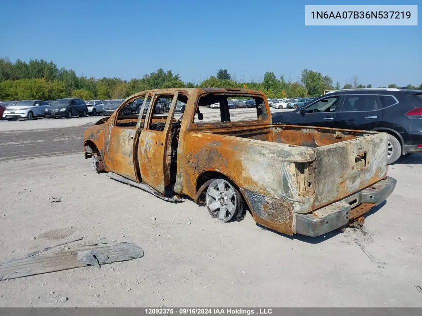 1N6AA07B36N537219 2006 Nissan Titan Le