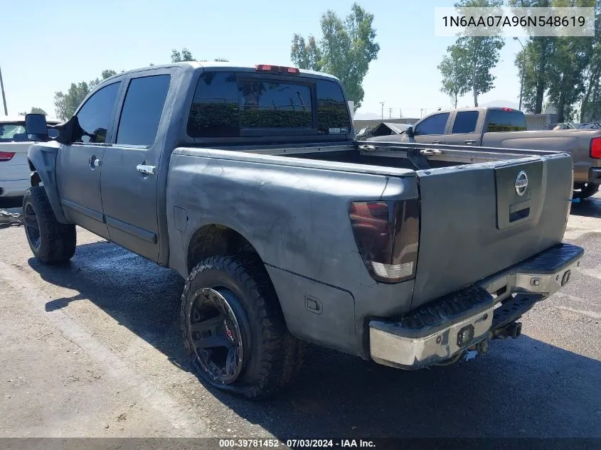 2006 Nissan Titan Se VIN: 1N6AA07A96N548619 Lot: 39781452