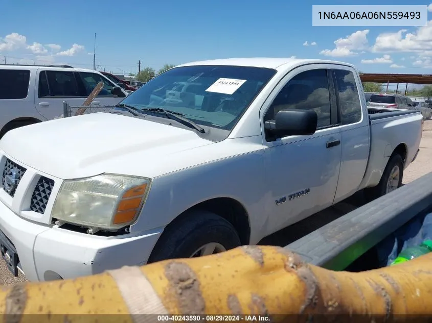 2006 Nissan Titan Xe VIN: 1N6AA06A06N559493 Lot: 40243590