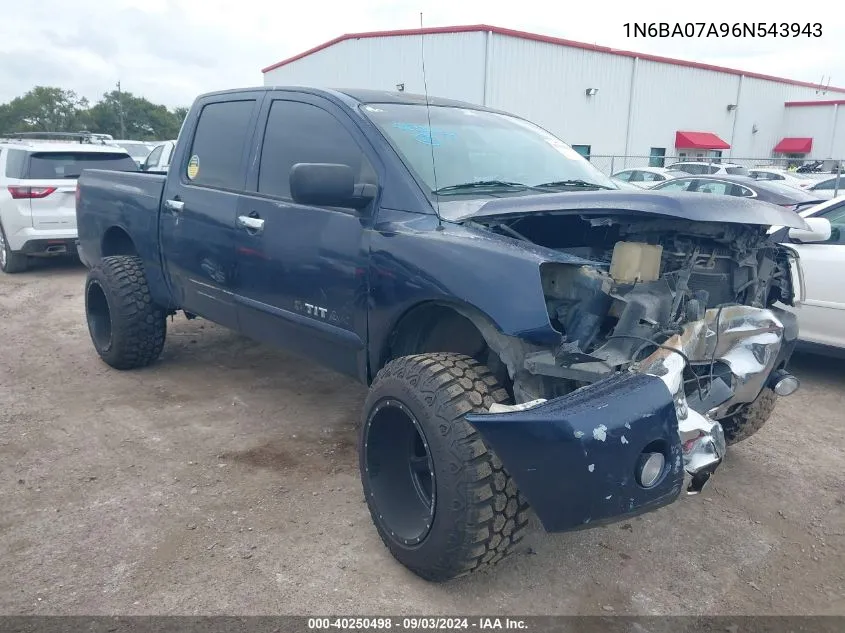 2006 Nissan Titan Se VIN: 1N6BA07A96N543943 Lot: 40250498