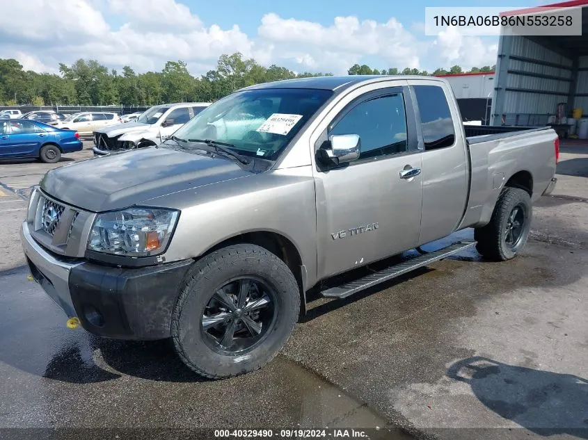 2006 Nissan Titan Xe VIN: 1N6BA06B86N553258 Lot: 40329490