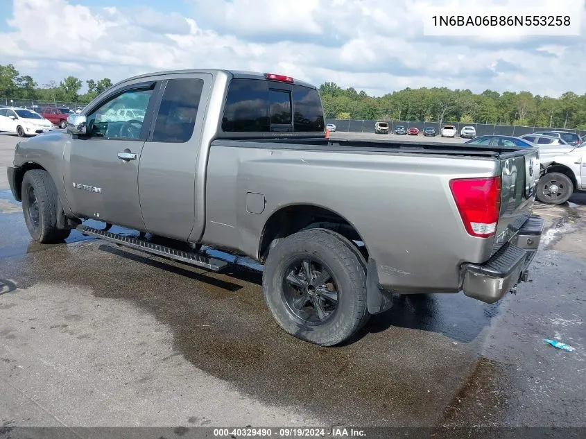 2006 Nissan Titan Xe VIN: 1N6BA06B86N553258 Lot: 40329490