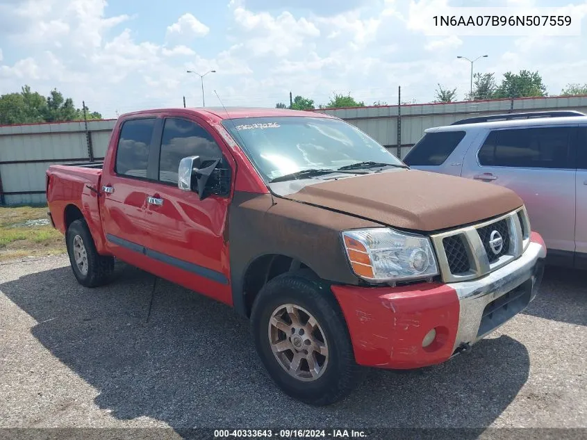 2006 Nissan Titan Le VIN: 1N6AA07B96N507559 Lot: 40333643