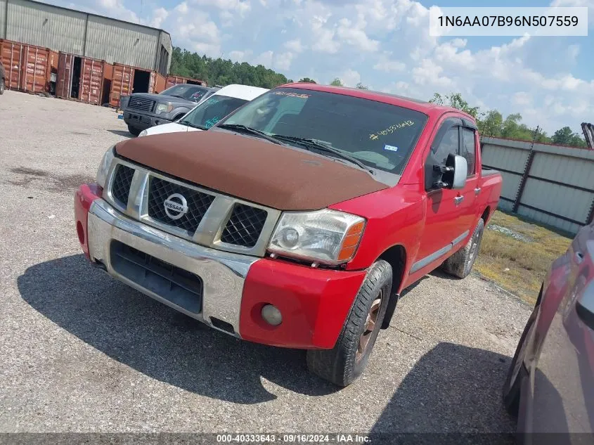 2006 Nissan Titan Le VIN: 1N6AA07B96N507559 Lot: 40333643