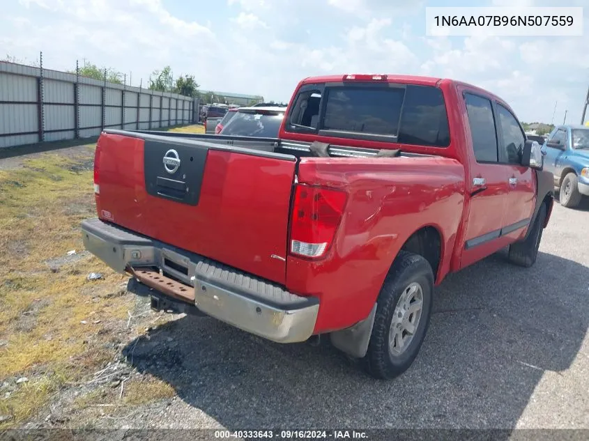 2006 Nissan Titan Le VIN: 1N6AA07B96N507559 Lot: 40333643