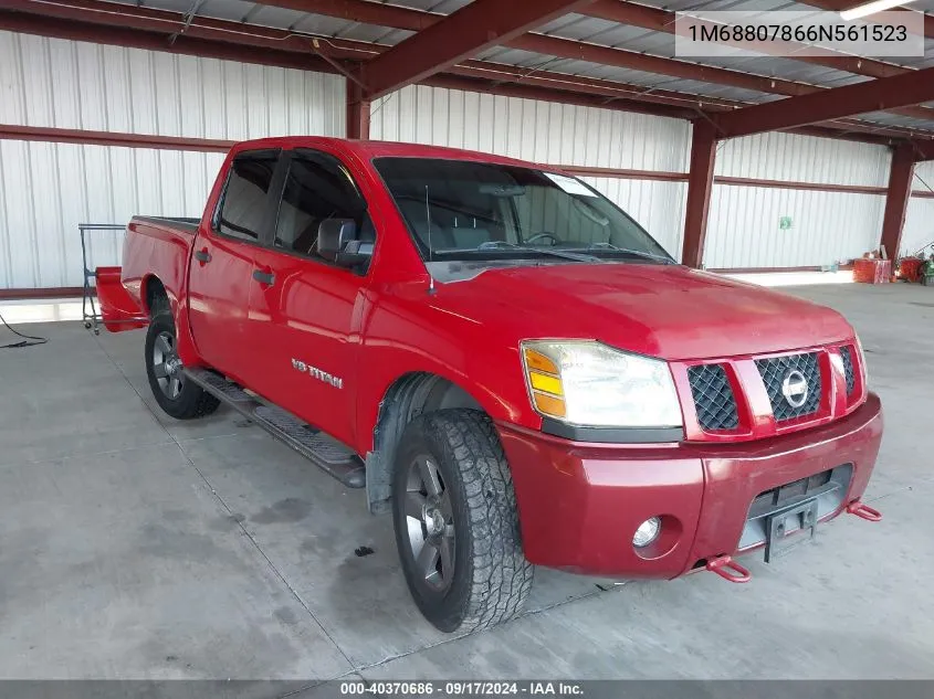 2006 Nissan Titan Xe VIN: 1M68807866N561523 Lot: 40370686