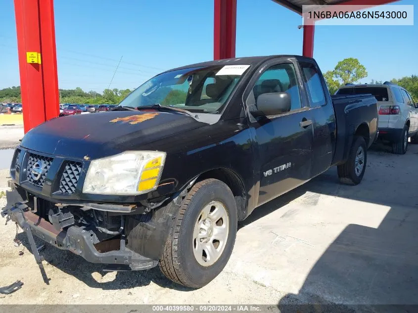 2006 Nissan Titan Xe VIN: 1N6BA06A86N543000 Lot: 40399580