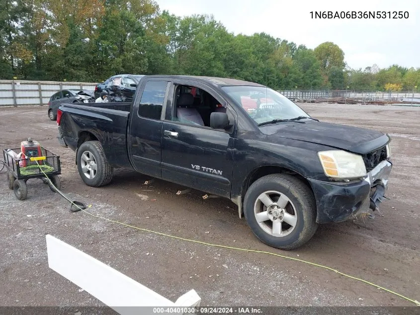 2006 Nissan Titan Se VIN: 1N6BA06B36N531250 Lot: 40401030