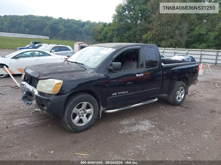 2006 Nissan Titan Se VIN: 1N6BA06B36N531250 Lot: 40401030