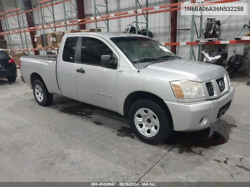 2006 Nissan Titan Xe VIN: 1N6BA06A36N532258 Lot: 40420667