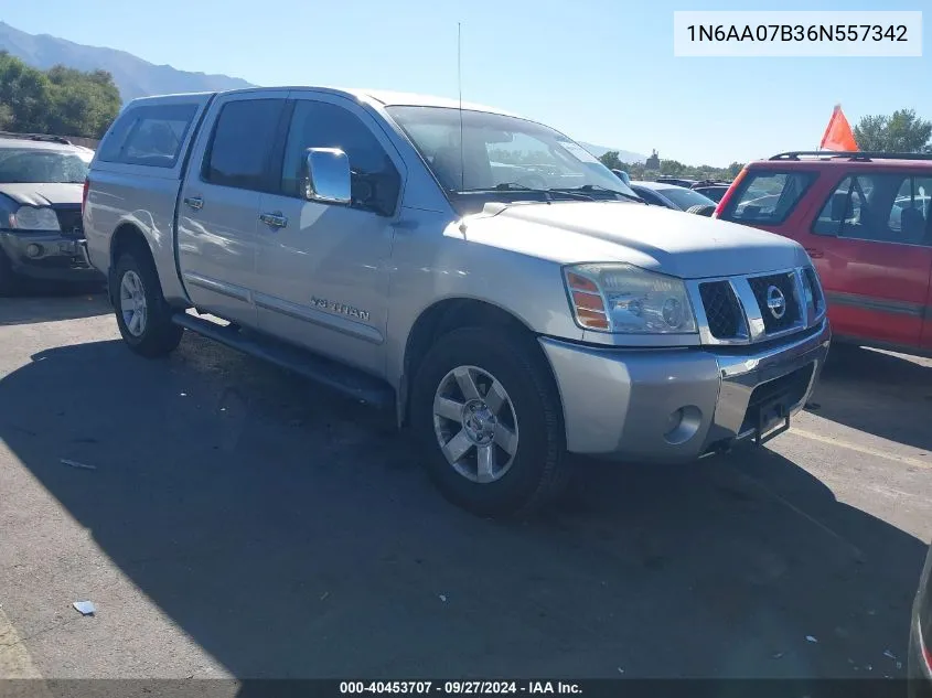 2006 Nissan Titan Le VIN: 1N6AA07B36N557342 Lot: 40453707