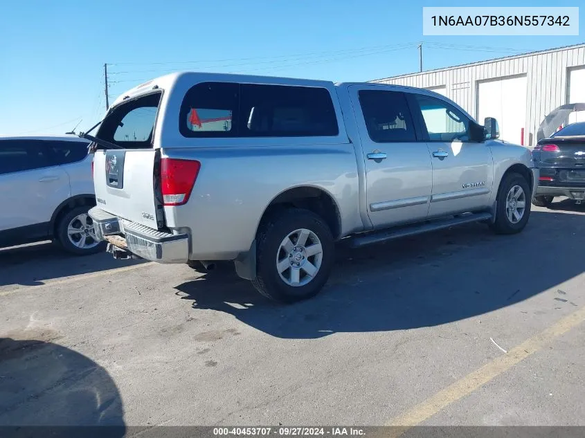 2006 Nissan Titan Le VIN: 1N6AA07B36N557342 Lot: 40453707