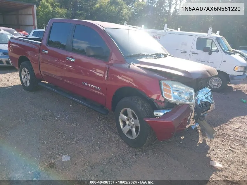 2006 Nissan Titan Se VIN: 1N6AA07AX6N561220 Lot: 40496337