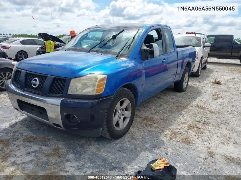 2006 Nissan Titan Xe VIN: 1N6AA06A56N550045 Lot: 40512543