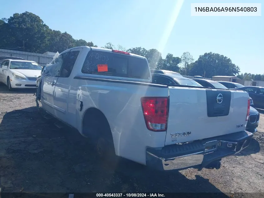 2006 Nissan Titan Se VIN: 1N6BA06A96N540803 Lot: 40543337