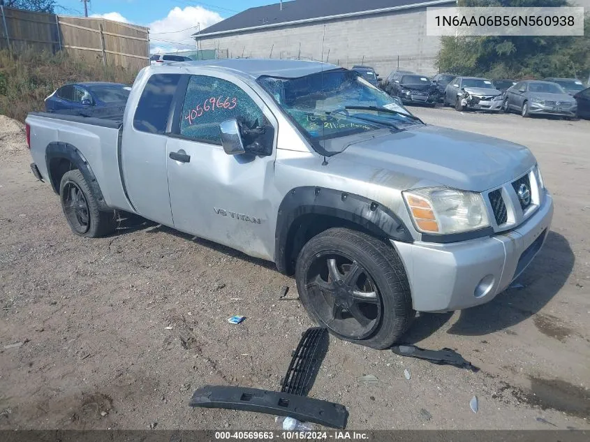 2006 Nissan Titan Xe VIN: 1N6AA06B56N560938 Lot: 40569663