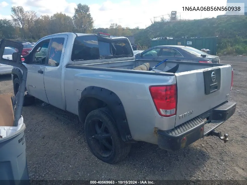 2006 Nissan Titan Xe VIN: 1N6AA06B56N560938 Lot: 40569663