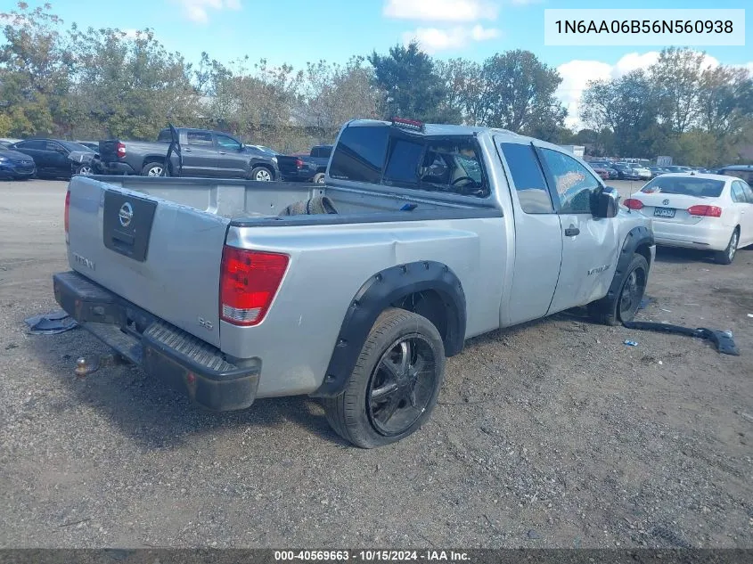 2006 Nissan Titan Xe VIN: 1N6AA06B56N560938 Lot: 40569663