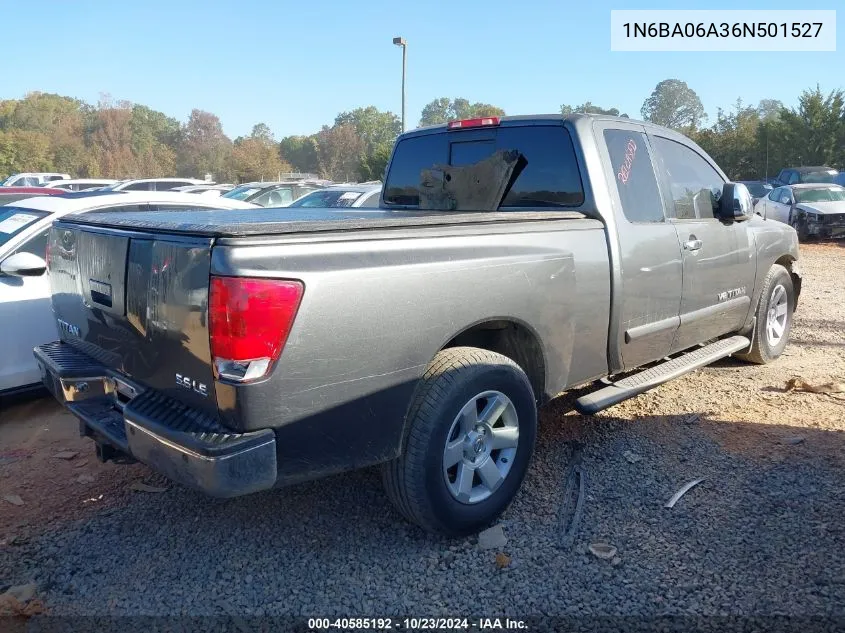 2006 Nissan Titan Le VIN: 1N6BA06A36N501527 Lot: 40585192