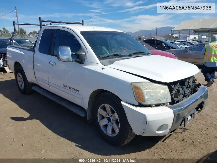 2006 Nissan Titan Le VIN: 1N6AA06A76N547938 Lot: 40586142