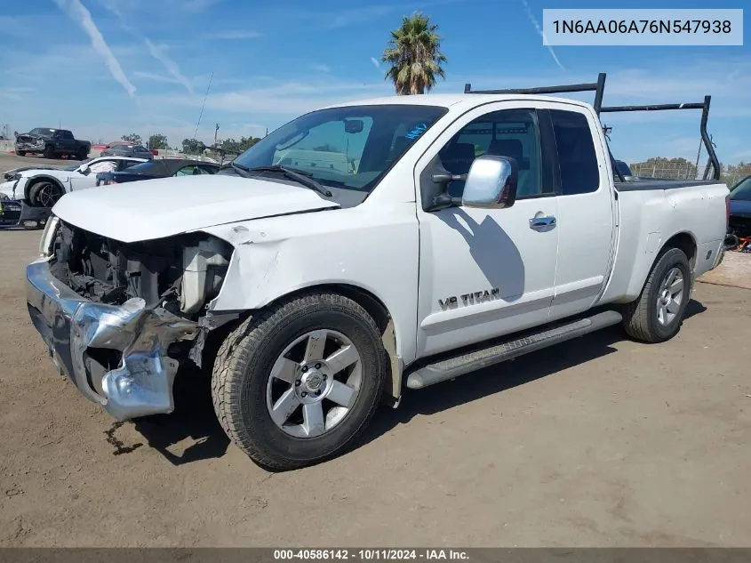 2006 Nissan Titan Le VIN: 1N6AA06A76N547938 Lot: 40586142