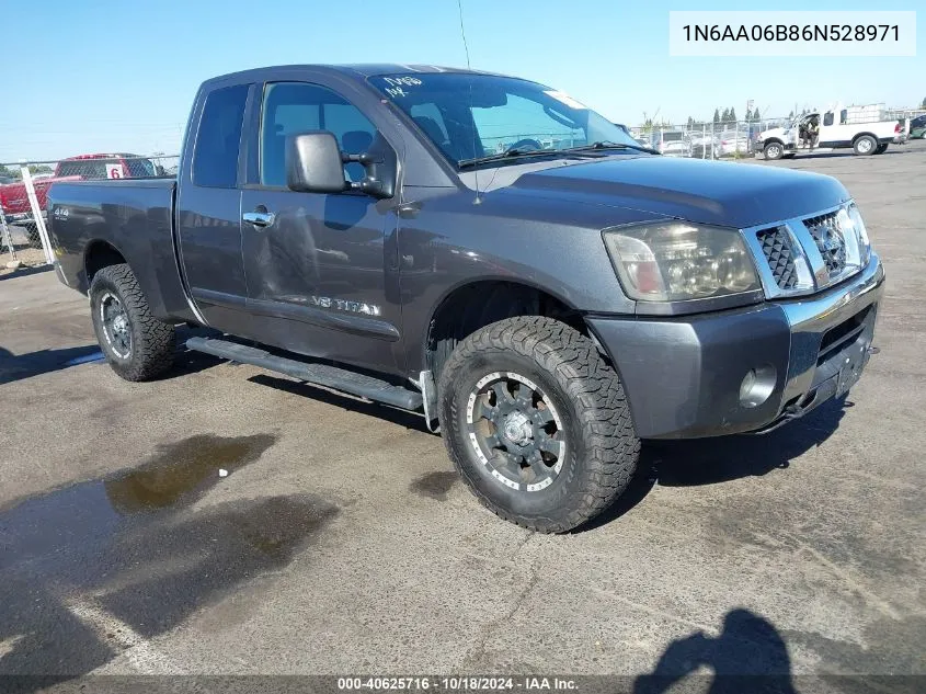 2006 Nissan Titan Se VIN: 1N6AA06B86N528971 Lot: 40625716