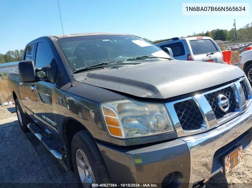 2006 Nissan Titan Se VIN: 1N6BA07B66N565634 Lot: 40627084