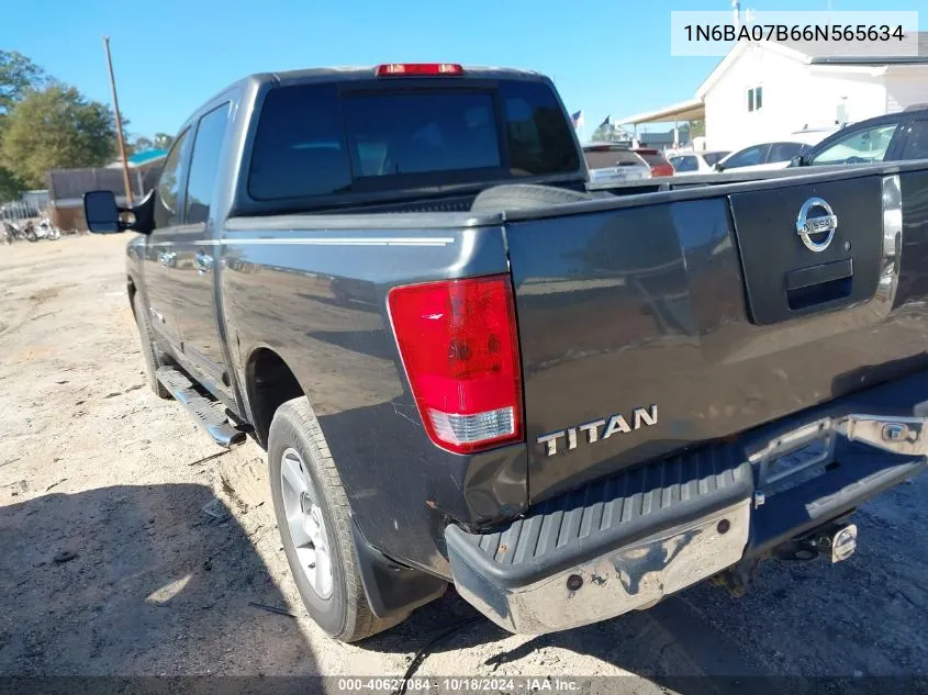 2006 Nissan Titan Se VIN: 1N6BA07B66N565634 Lot: 40627084