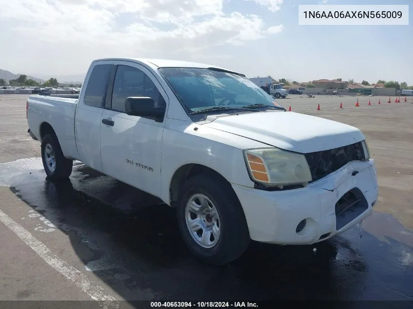 2006 Nissan Titan Xe VIN: 1N6AA06AX6N565009 Lot: 40653094