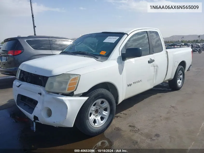 2006 Nissan Titan Xe VIN: 1N6AA06AX6N565009 Lot: 40653094