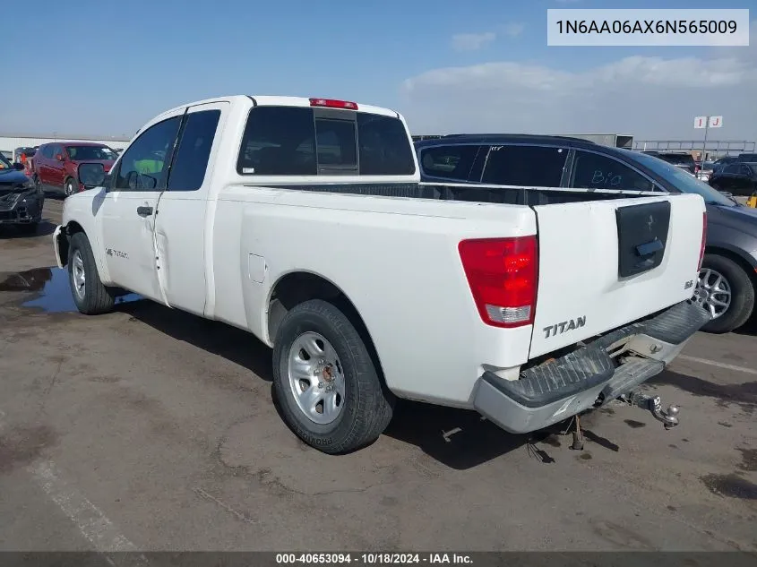 2006 Nissan Titan Xe VIN: 1N6AA06AX6N565009 Lot: 40653094